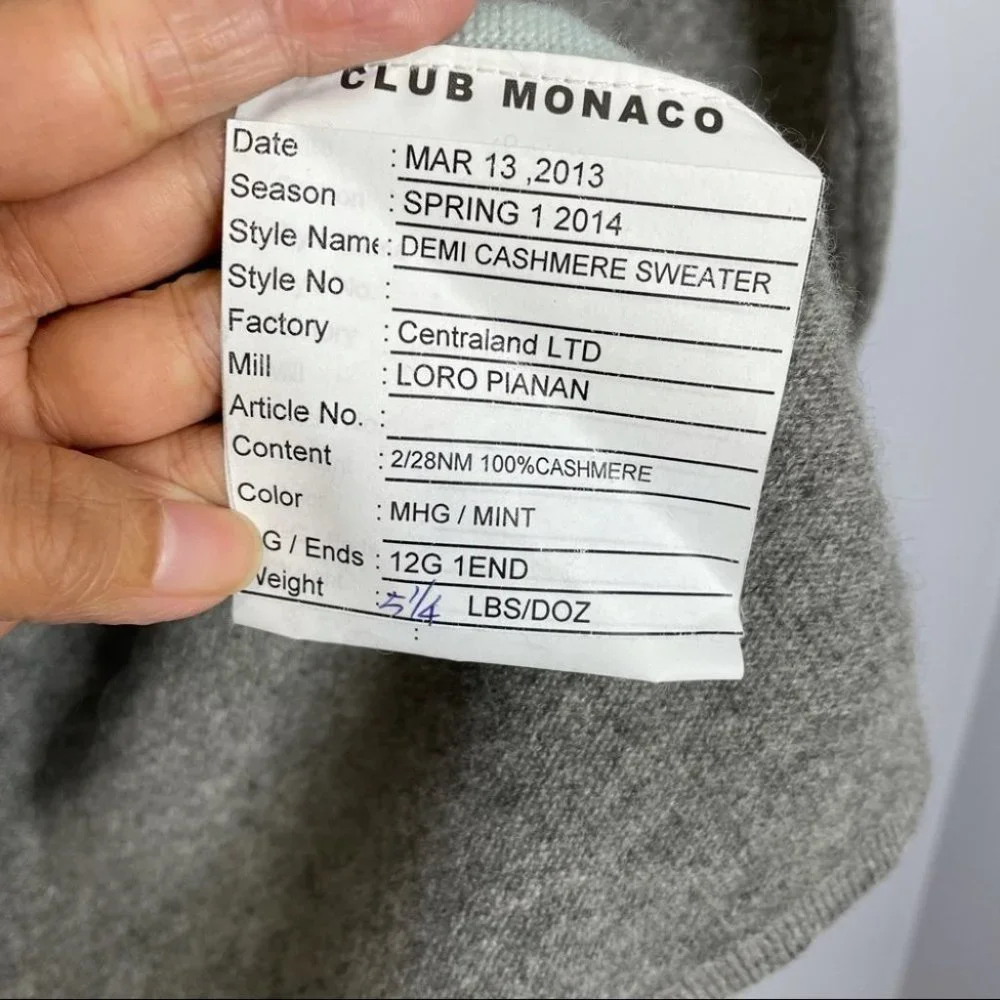 Club Monaco Color Block Cashmere Sweater - Picture 6 of 6